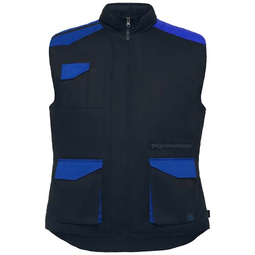 Gilet de travail multipoches personnalisable Armada Roly Bleu marine et Bleu royal